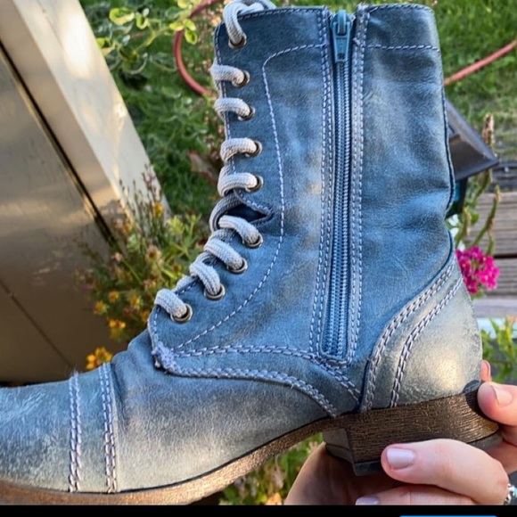 Blue Combat Boots! - Picture 2 of 3
